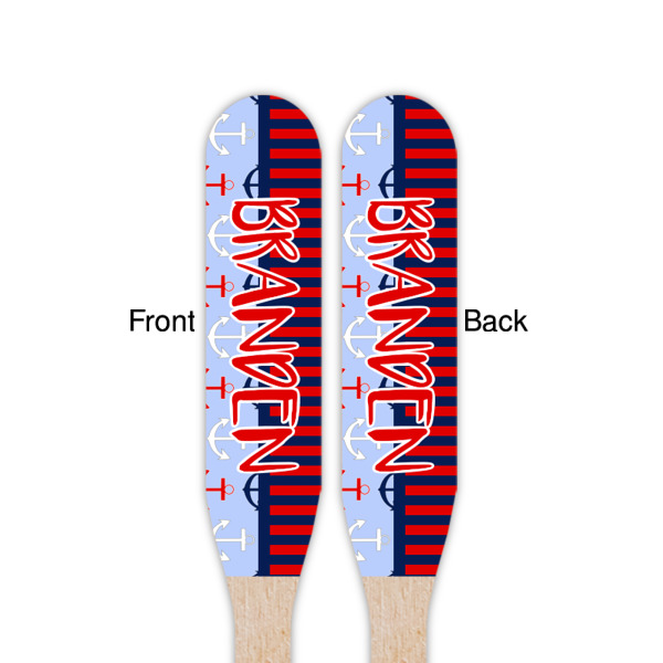 Custom Design - Wooden Food Pick - Paddle - Double Sided - Front & Back
