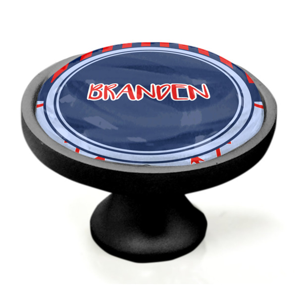 Custom Design - Black Custom Cabinet Knob (Side)