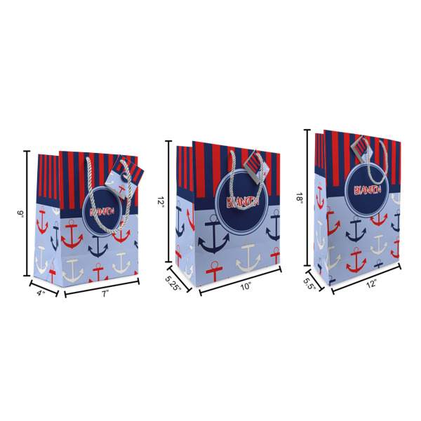 Custom Design - Gift Bags - All Sizes - Dimensions