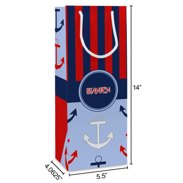 Custom Design - Wine Gift Bag - Dimensions