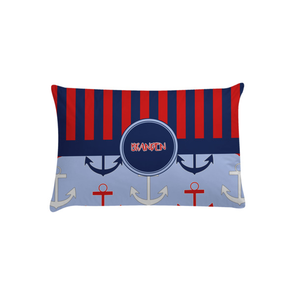 Custom Classic Anchor & Stripes Pillow Case - Toddler w/ Name or Text