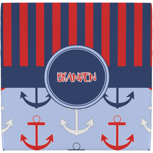 Custom Classic Anchor & Stripes Ceramic Tile Hot Pad (Personalized)