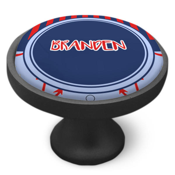 Custom Design - Cabinet Knob - Black - Side