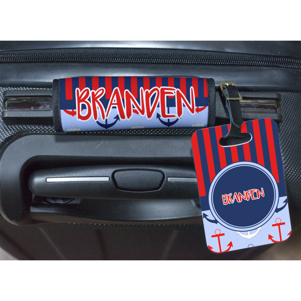 Custom Design - Luggage Wrap & Plastic Rectangular Tag - In Context