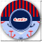 Classic Anchor & Stripes Round Decal - Medium (Personalized)