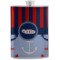 Classic Anchor & Stripes Stainless Steel Flask (Personalized)