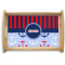 Classic Anchor & Stripes Natural Wooden Tray - Small (Personalized)
