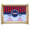 Classic Anchor & Stripes Natural Wooden Tray - Large (Personalized)