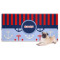 Classic Anchor & Stripes Dog Towel (Personalized)