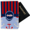 Classic Anchor & Stripes Passport Holder - Fabric w/ Name or Text