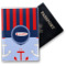 Classic Anchor & Stripes Vinyl Passport Holder (Personalized)