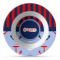Classic Anchor & Stripes Plastic Bowl - Microwave Safe - Composite Polymer (Personalized)