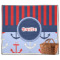 Classic Anchor & Stripes Outdoor Picnic Blanket (Personalized)