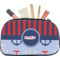 Classic Anchor & Stripes Makeup / Cosmetic Bag - Medium w/ Name or Text
