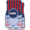 Classic Anchor & Stripes Car Floor Mats (Personalized)