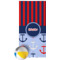 Classic Anchor & Stripes Beach Towel (Personalized)