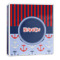 Classic Anchor & Stripes 3-Ring Binder - 1 inch (Personalized)