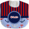 Classic Anchor & Stripes Velour Baby Bib w/ Name or Text