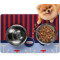 Classic Anchor & Stripes Dog Food Mat - Small w/ Name or Text