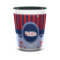 Classic Anchor & Stripes Ceramic Shot Glass - 1.5 oz - Two Tone - Single (Personalized)