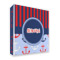 Classic Anchor & Stripes 3 Ring Binder - Full Wrap - 2" (Personalized)