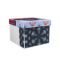 Classic Anchor & Stripes Gift Box with Lid - Canvas Wrapped - Medium (Personalized)