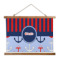 Classic Anchor & Stripes Wall Hanging Tapestry - Wide (Personalized)