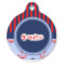 Classic Anchor & Stripes Round Pet ID Tag (Personalized)