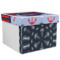 Classic Anchor & Stripes Gift Box with Lid - Canvas Wrapped - XX-Large (Personalized)