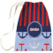 Classic Anchor & Stripes Laundry Bag (Personalized)