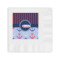 Classic Anchor & Stripes Coined Cocktail Napkins (Personalized)