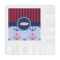 Classic Anchor & Stripes Embossed Decorative Napkins (Personalized)
