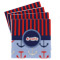 Classic Anchor & Stripes Absorbent Stone Coasters - Set of 4 (Personalized)