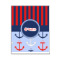 Classic Anchor & Stripes Wood Print - 16x20 (Personalized)