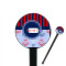 Classic Anchor & Stripes 7" Round Plastic Stir Sticks - Black - Single Sided (Personalized)