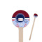Classic Anchor & Stripes 7.5" Round Wooden Stir Sticks - Single Sided (Personalized)