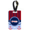 Classic Anchor & Stripes Metal Luggage Tag w/ Name or Text