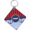 Classic Anchor & Stripes Diamond Plastic Keychain w/ Name or Text
