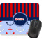 Classic Anchor & Stripes Rectangular Mouse Pad (Personalized)