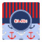 Classic Anchor & Stripes Square Decal (Personalized)