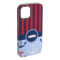 Classic Anchor & Stripes iPhone Case - Rubber Lined - iPhone 15 Plus (Personalized)