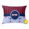 Classic Anchor & Stripes Outdoor Throw Pillow (Rectangular) (Personalized)