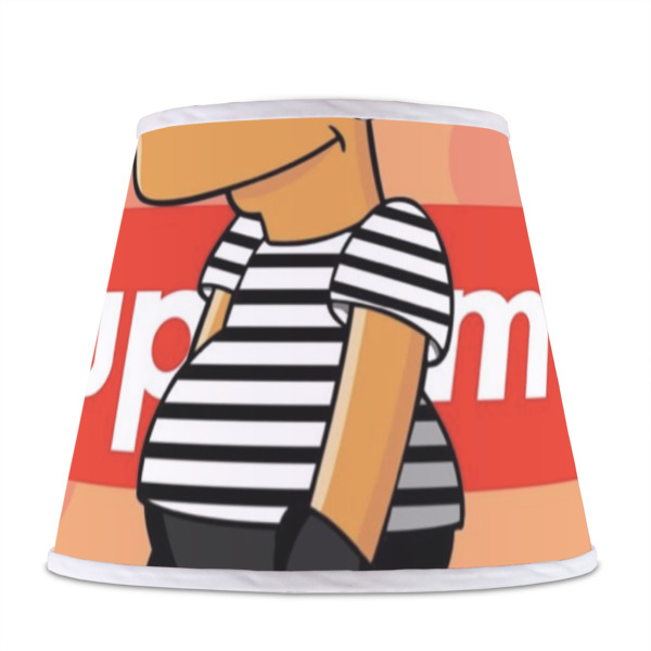 Custom Design - Poly Film Empire Lampshade - Front View