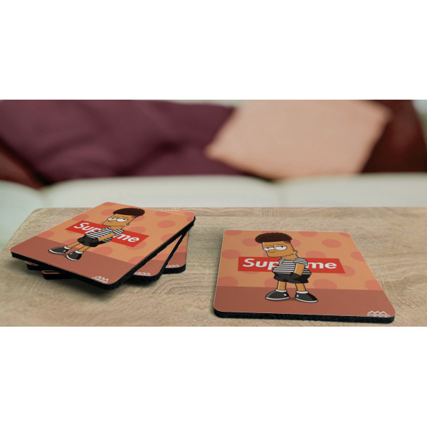 Custom Design - Coaster Rubber Back - On Coffee Table