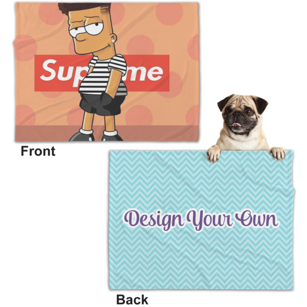 Custom Design - Microfleece Dog Blanket - Regular - Front & Back