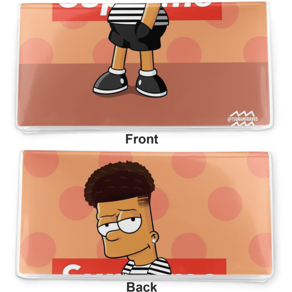 Custom Design - Vinyl Check Book Cover - Front and Back