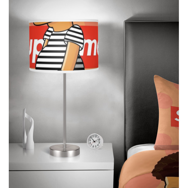 Custom Design - 13" Drum Lampshade - In Room