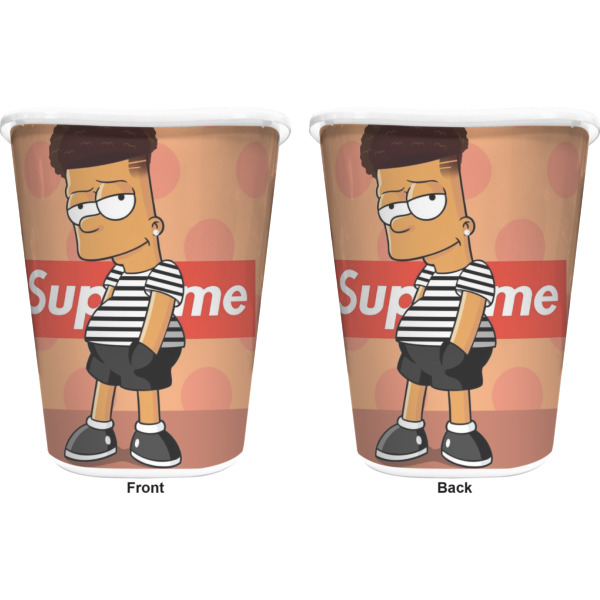 Custom Design - Waste Basket - White - Double Sided - Approval