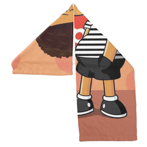 Custom Design - Sports Towel Folded - Both Sides Showing