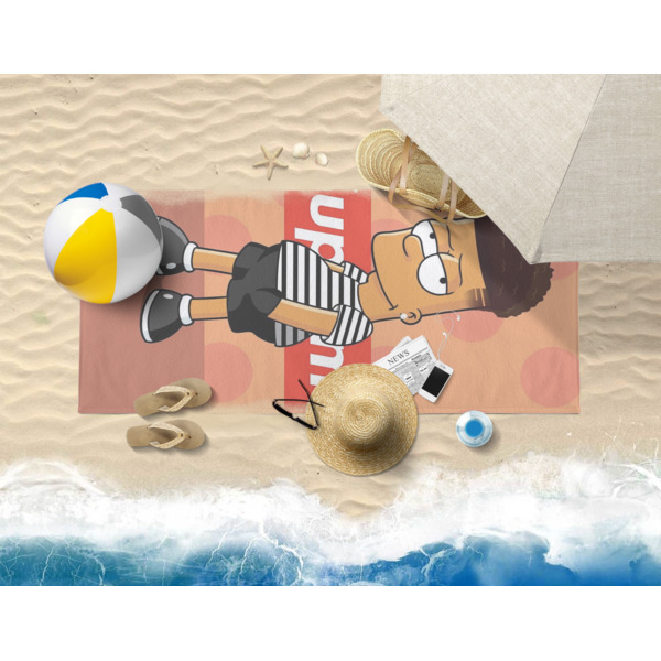 Custom Design - Beach Towel - Lifestyle on Beach